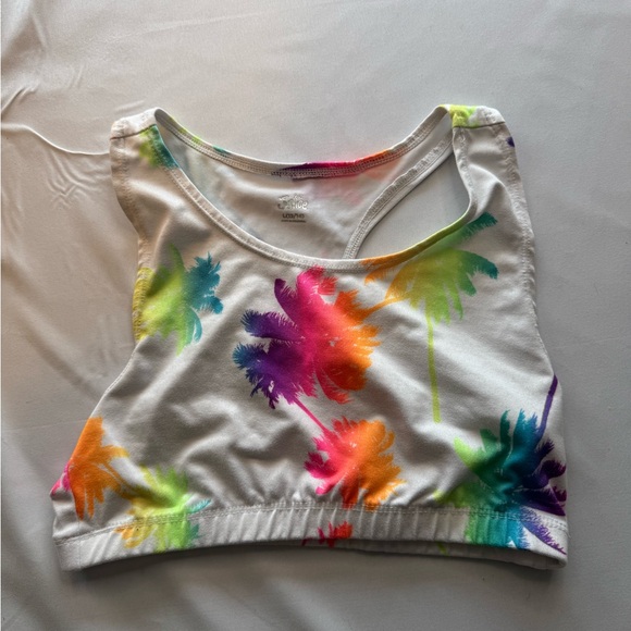 Justice Brand, Girl’s (Sz L, 12/14) Tropical Tank Top W/Bralette, Kid’s Clothing - Picture 3 of 13